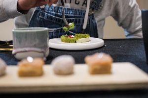 Fig leaves, Pistachio  at Sow Vegan in Kowloon