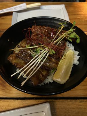 Tempura eggplant  at Zero Fox in Teneriffe