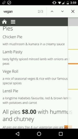 All vegetarian pies are vegan at Habebes Cafe in Queenstown