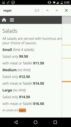 All salads are vegan at Habebes Cafe in Queenstown