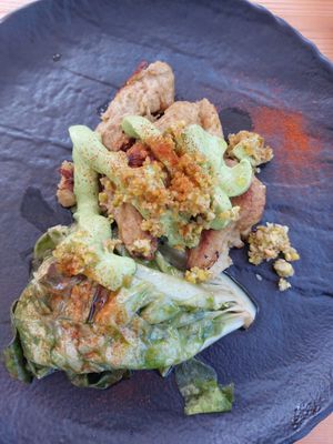 Secondo with homemade seitan at Misticanza Osteria Della Terra in Rome