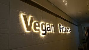 Signboard at Vegan Fitness - Tsim Sha Tsui in Kowloon