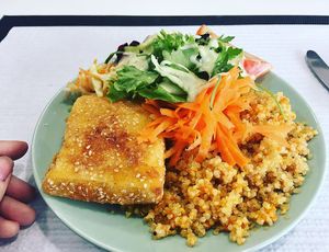 Tofu and quinoa 1/2 portion at Vegetarianus in Portimao