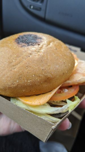 Sweet potato burger at Crispy's Burgers in Joondalup