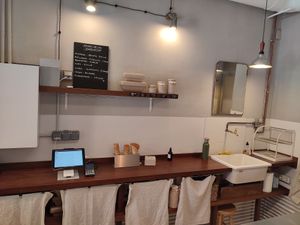 Inside at AMMA Gelato in Barcelona