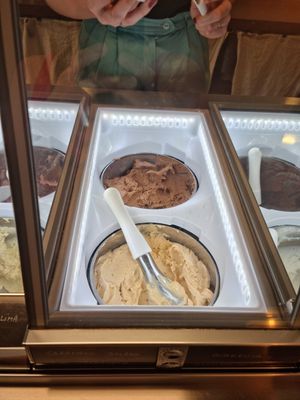 Gianduia and pistachio are a dream!!! at AMMA Gelato in Barcelona