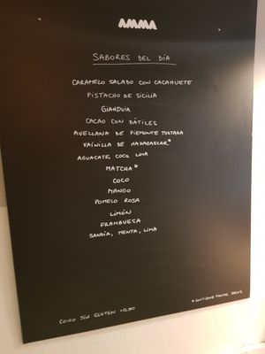 Flavors at AMMA Gelato in Barcelona