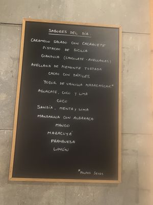 Daily Menu  at AMMA Gelato in Barcelona