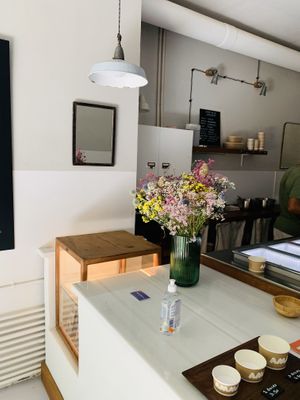 Interior at AMMA Gelato in Barcelona