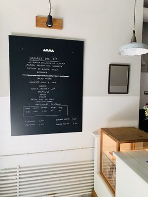 Menu  at AMMA Gelato in Barcelona