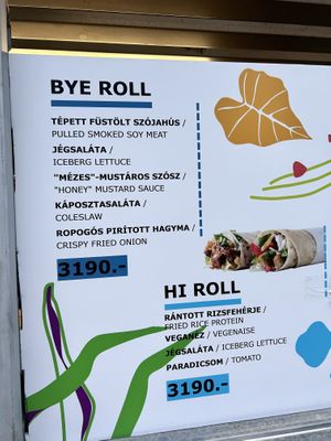 rolls menu  at Las Vegan's - Miamor Rómaim in Budapest