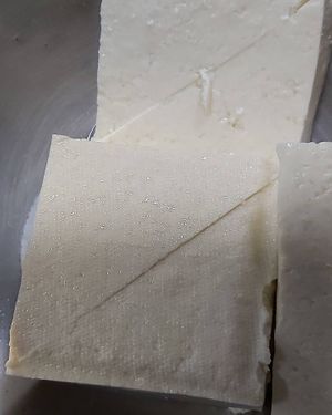 home made tofu at Tsan The Restaurante Natural in Florianopolis