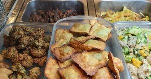 empanadas at Tsan The Restaurante Natural in Florianopolis