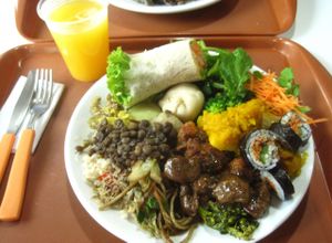 A plate from Tsan Resaurant at Tsan The Restaurante Natural in Florianopolis