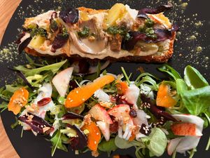 Fougasse toastée 2 (very good!)  at Un Piano dans la Théière in La Rochelle