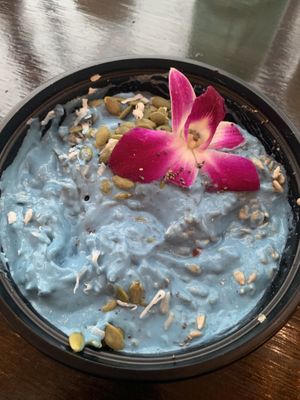 Magical blue spirulina base #Veganuary at Gypsy Place in Cambridge