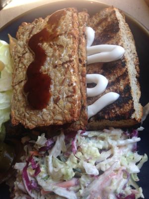 Tempeh burger w mayo at Teaism - Dupont Circle in Washington