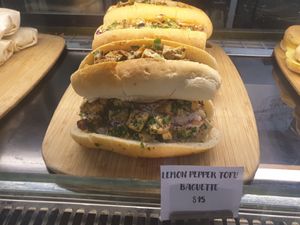 Tofu baguette at Pom Pom - Adam & Eve Jr in Bendigo