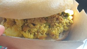 Bagel scramble at Pom Pom - Adam & Eve Jr in Bendigo