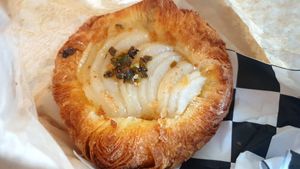 The pear Danish is the bomb at Pom Pom - Adam & Eve Jr in Bendigo