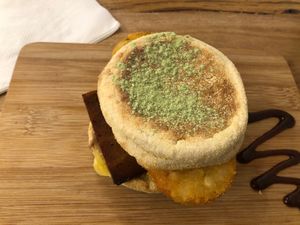 Breakfast bun at Pom Pom - Adam & Eve Jr in Bendigo