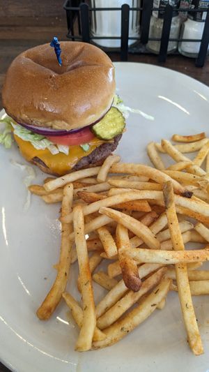 Vegan cheeseburger at Sunnyside Diner - Edmond in Edmond