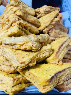 Chickpea Flour Fried bread  at Bharat Traders Indian Superstore in Footscray