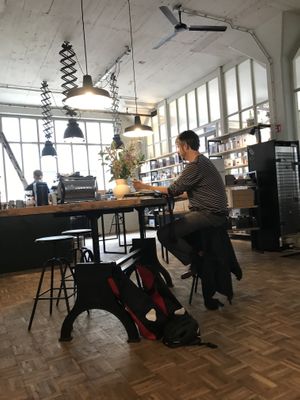 Gorgeous surrounding at WAY Specialty Coffee Roasters in Ghent