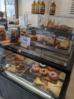 dessert selection, all of them vegan at WAY Specialty Coffee Roasters in Ghent