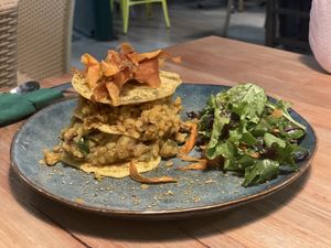 Pancake lentils  at Sunflower Vegetarian Cafe in Mount Lawley