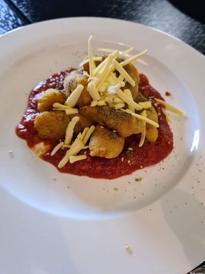 Vegan roasted gnocchi at Sunflower Vegetarian Cafe in Mount Lawley