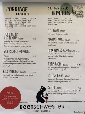 Menue at Beetschwester in Muenster