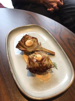 Alcachofras  at Debby's Good Veggie Food in Barcelona