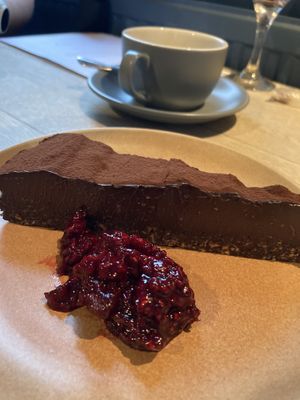 Chocolate mousse tart  at The Punter in Oxford