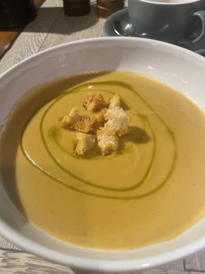 Vegan celeriac soup  at The Punter in Oxford