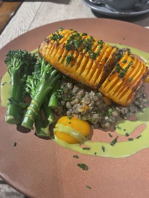 Vegan hasselback butternut squash   at The Punter in Oxford