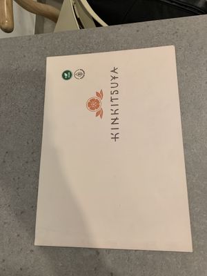 Menu at Kinkitsuya in Jakarta