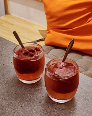 Kombucha with sorbet at Kinkitsuya in Jakarta