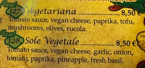 Menu at Steffani in Parnu