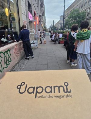 In front at Uapami in Warsaw