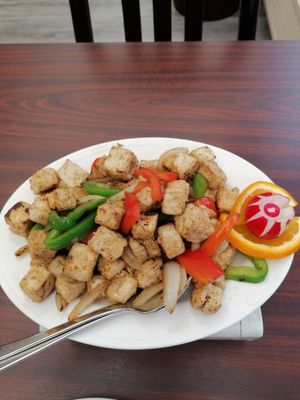 Knusprigen tofu at Jade Garden in Borkum