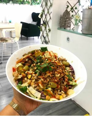 Buddha bowl full of goodness at Mama T's in Ossett