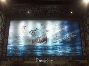 Fate Blessing Buddha wall painting at Fate Blessing Buddha in Phnom Penh