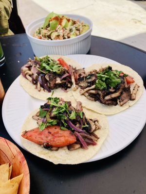 Mushroom tacos 🌮  at La Cocina del Zorro in Tijuana