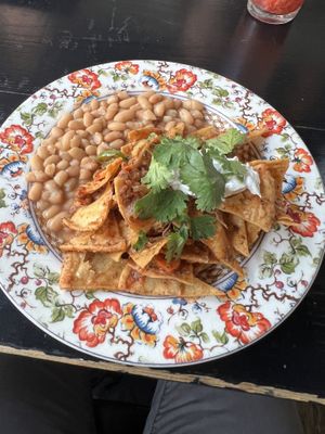 Chilaquiles rojo   at La Cocina del Zorro in Tijuana