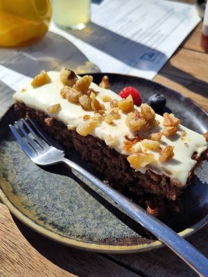 Carrotcake at Havenpaviljoen Wad Anderz in Schiermonnikoog
