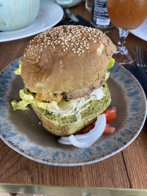 Vegan Dutch Weedburger at Havenpaviljoen Wad Anderz in Schiermonnikoog