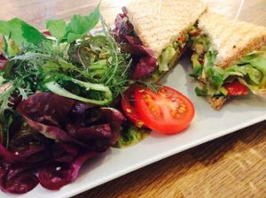 Avocadosandwich...best! at Golden Temple Teehaus in Hamburg