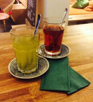 Tea....choose your favourite. at Golden Temple Teehaus in Hamburg