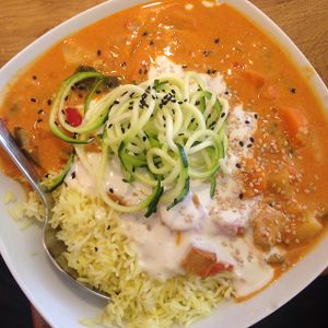 spicy curry at Golden Temple Teehaus in Hamburg